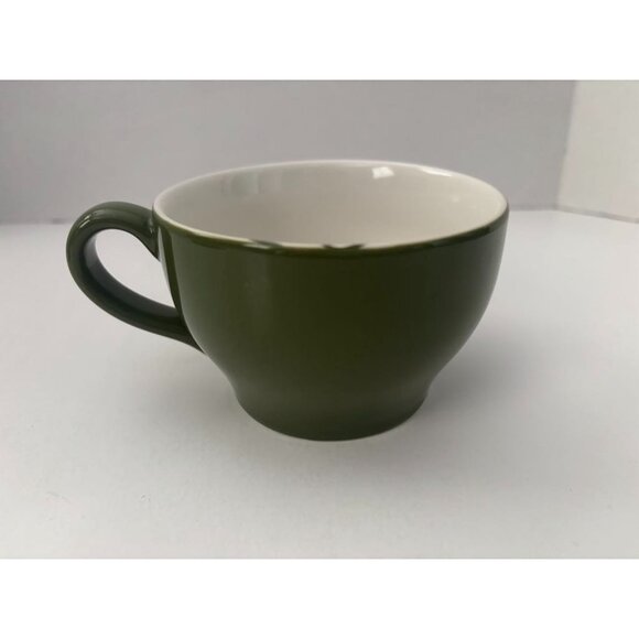 2007 Starbucks Green And White Embossed LEAF Tea CUP & SAUCER Coffee Mug 10 oz - Picture 6 of 7